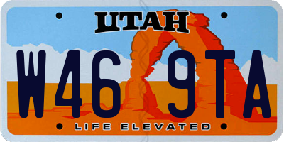 UT license plate W469TA