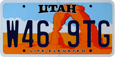 UT license plate W469TG