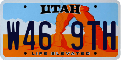 UT license plate W469TH