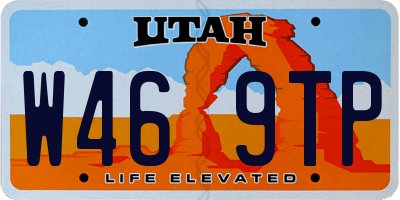 UT license plate W469TP