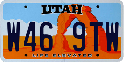UT license plate W469TW