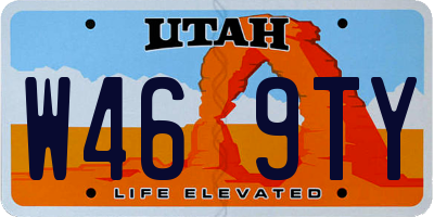 UT license plate W469TY