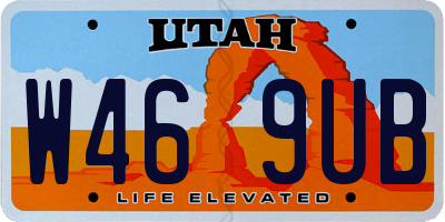 UT license plate W469UB