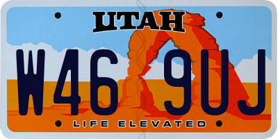 UT license plate W469UJ