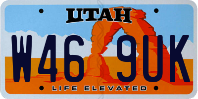 UT license plate W469UK