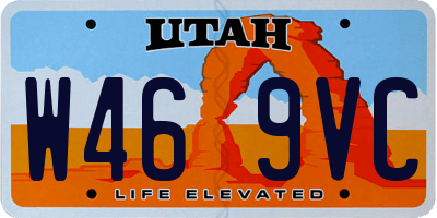 UT license plate W469VC