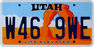 UT license plate W469WE