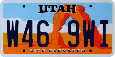 UT license plate W469WI