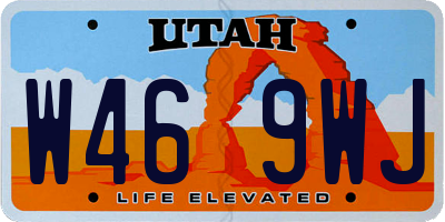 UT license plate W469WJ