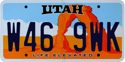 UT license plate W469WK