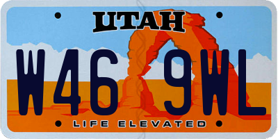 UT license plate W469WL