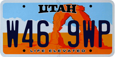 UT license plate W469WP