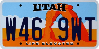 UT license plate W469WT