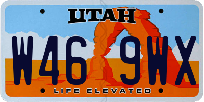 UT license plate W469WX