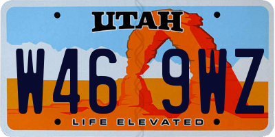 UT license plate W469WZ