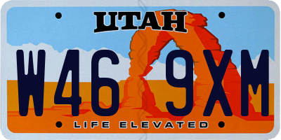 UT license plate W469XM