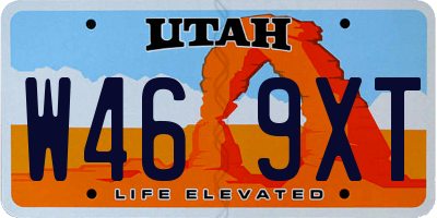 UT license plate W469XT