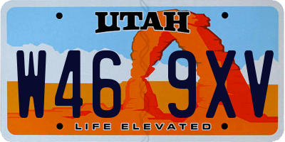 UT license plate W469XV