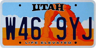 UT license plate W469YJ