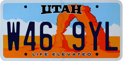 UT license plate W469YL