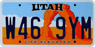 UT license plate W469YM