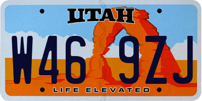 UT license plate W469ZJ