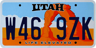 UT license plate W469ZK