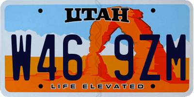 UT license plate W469ZM