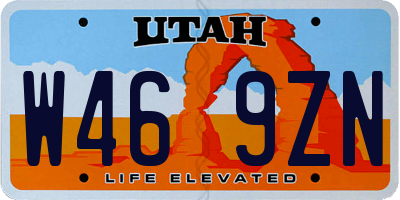 UT license plate W469ZN