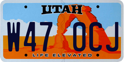 UT license plate W470CJ