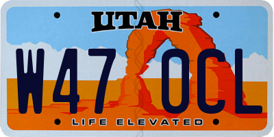 UT license plate W470CL