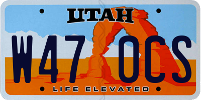 UT license plate W470CS