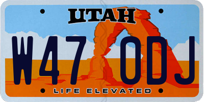 UT license plate W470DJ