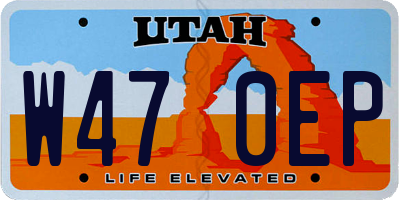 UT license plate W470EP