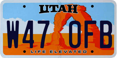 UT license plate W470FB