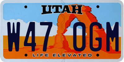 UT license plate W470GM