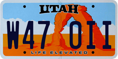 UT license plate W470II
