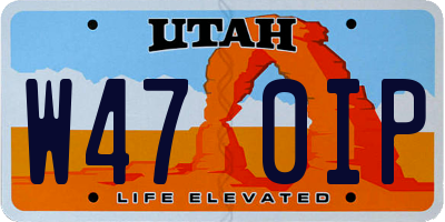 UT license plate W470IP