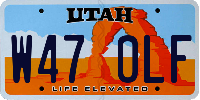 UT license plate W470LF