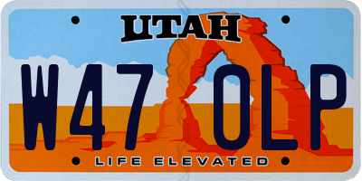 UT license plate W470LP