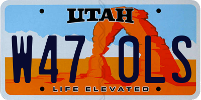 UT license plate W470LS
