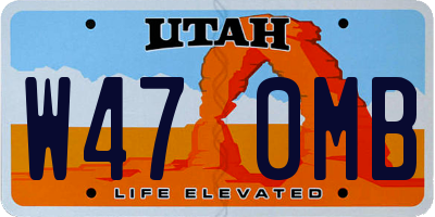 UT license plate W470MB