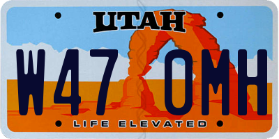 UT license plate W470MH