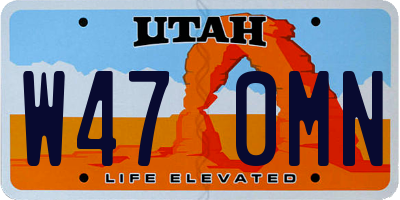 UT license plate W470MN