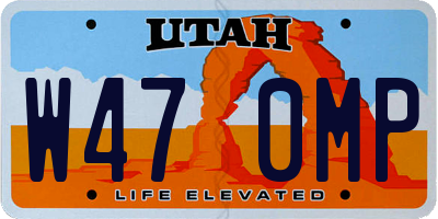 UT license plate W470MP