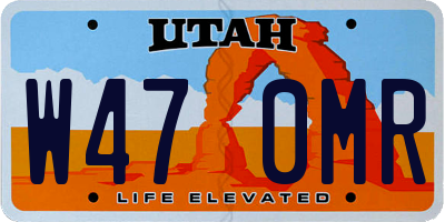 UT license plate W470MR