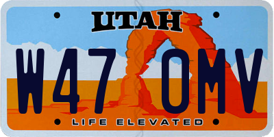 UT license plate W470MV