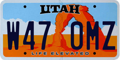 UT license plate W470MZ