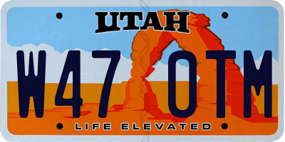 UT license plate W470TM
