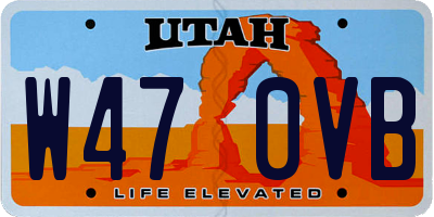UT license plate W470VB